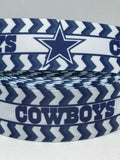 DALLAS COWBOYS inspired 7/8" & 1.5" grosgrain ribbon and/or coordinating 1" flatbacks.  Perfect for bow making and many other crafts.