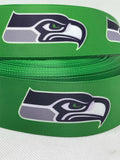 SEATTLE SEAHAWKS inspired grosgrain ribbon and/or coordinating 1" flatbacks.  Perfect for bow making and many other crafts.