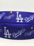 Los Angeles Dodgers inspired grosgrain ribbon and/or coordinating 1" flatbacks. Perfect for hair bows and many other crafts.