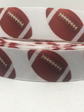 FOOTBALL inspired grosgrain ribbon and/or coordinating 1" flatbacks. Perfect for bow making and many other crafts.