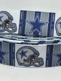 DALLAS COWBOYS inspired 7/8" & 1.5" grosgrain ribbon and/or coordinating 1" flatbacks.  Perfect for bow making and many other crafts.