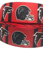 Atlanta Falcons inspired grosgrain ribbon and/or coordinating 1" flatbacks.  Perfect for bow making and many other crafts.