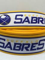 BUFFALO SABRES inspired 7/8" and 1.5"" grosgrain ribbon and/or coordinating 1" flatbacks. Perfect for hair bows and many other crafts.