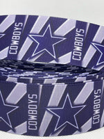 DALLAS COWBOYS inspired 7/8" & 1.5" grosgrain ribbon and/or coordinating 1" flatbacks.  Perfect for bow making and many other crafts.