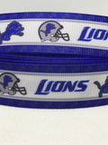 DETROIT LIONS inspired grosgrain ribbon and/or coordinating 1" flatbacks.  Perfect for bow making and many other crafts.