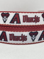 ARIZONA DIAMONDBACKS inspired grosgrain ribbon and/or coordinating 1" flatbacks. Perfect for bow making and many other crafts.