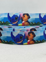 LILO AND STITCH inspired grosgrain ribbon and/or coordinating flatbacks. Perfect for bow making and many other crafts.