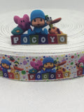 POCOYO inspired grosgrain ribbon and/or coordinating Pocoyo planar resins. Perfect for bow making and many other crafts.