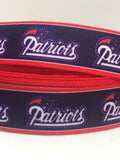 New England Patriots inspired grosgrain ribbon and/or coordinating 1" flatbacks. Perfect for bow making and many other crafts.