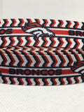 Denver Broncos inspired 7/8" & 1.5" grosgrain ribbon and/or coordinating 1" flatbacks.  Perfect for bow making and many other crafts.