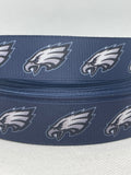 PHILADELPHIA EAGLES inspired grosgrain ribbon and/or coordinating 1" flatbacks.  Perfect for bow making and many other crafts.