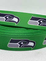 SEATTLE SEAHAWKS inspired grosgrain ribbon and/or coordinating 1" flatbacks.  Perfect for bow making and many other crafts.