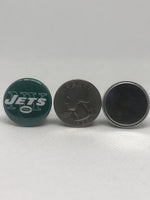 New York Jets inspired grosgrain ribbon and/or coordinating 1" flatbacks.  Perfect for bow making and many other crafts.