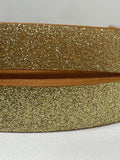 Solid glittered grosgrain ribbon.  Perfect for bow making and many other crafts.