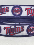 MINNESOTA TWINS inspired 7/8" grosgrain ribbon and/or coordinating 1" flatbacks. Perfect for bow making and many other crafts.