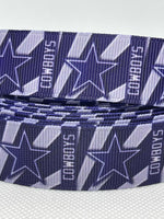 DALLAS COWBOYS inspired 7/8" & 1.5" grosgrain ribbon and/or coordinating 1" flatbacks.  Perfect for bow making and many other crafts.